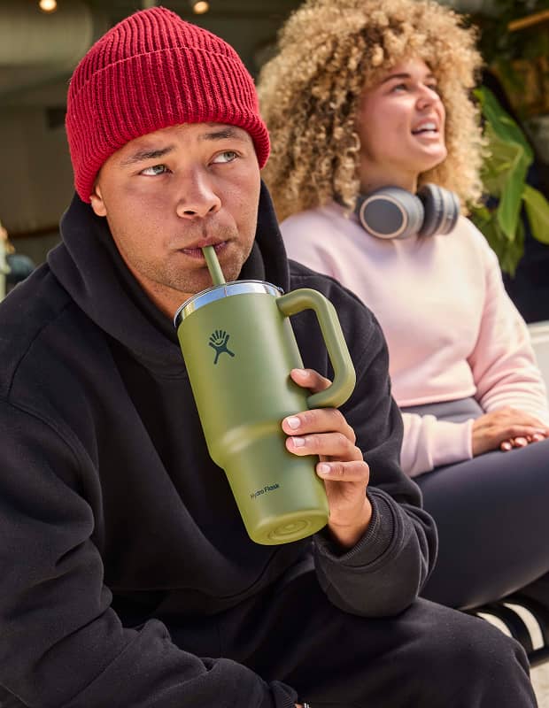 Palmer green travel tumbler