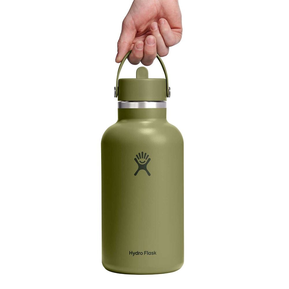 64 oz Wide Mouth with Flex Straw Cap - Palmer Green