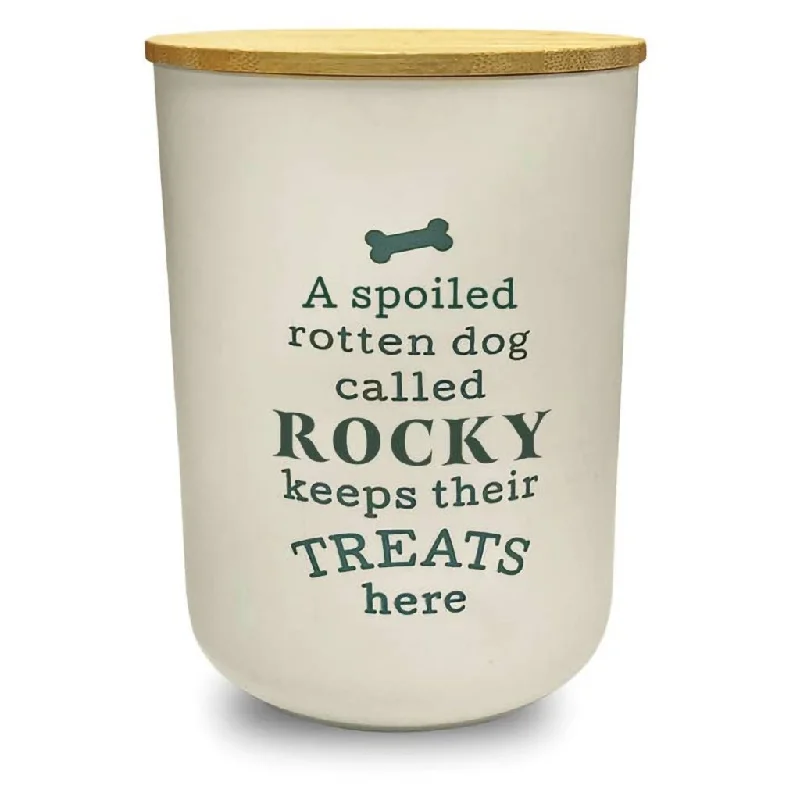 H & H Gifts : Dog Treat Jar - Rocky