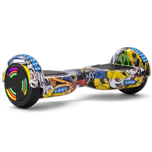 Premium Quality Segway Electric Hoverboard/Scooter with LED Lights (Funky Graffiti) (PREPAID ONLY)