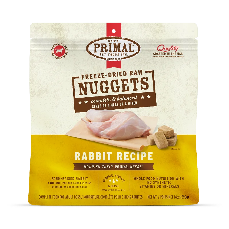 Freeze-Dried Raw Nuggets Dog Food <br> Rabbit Recipe