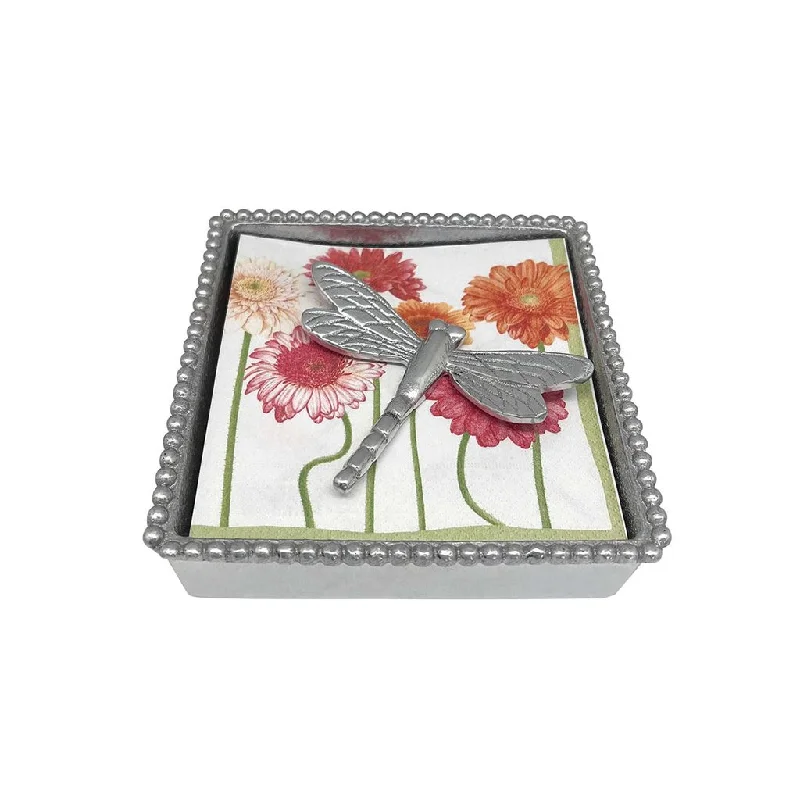 Mariposa : Dragonfly Beaded Napkin Box