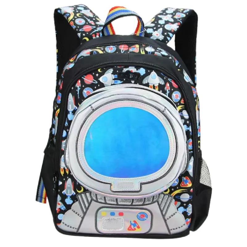 3D Design Backpack with Front Pocket for Kids (Astronaut)