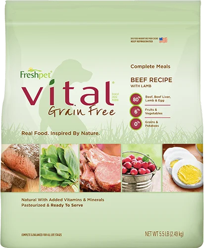 Vital® Grain Free Beef & Lamb Recipe With Cranberries & Spinach Dog Food Recipe