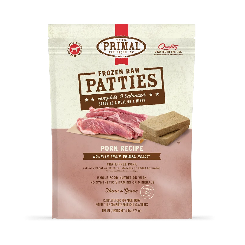 Frozen Raw Patties Dog Food <br> Pork Recipe