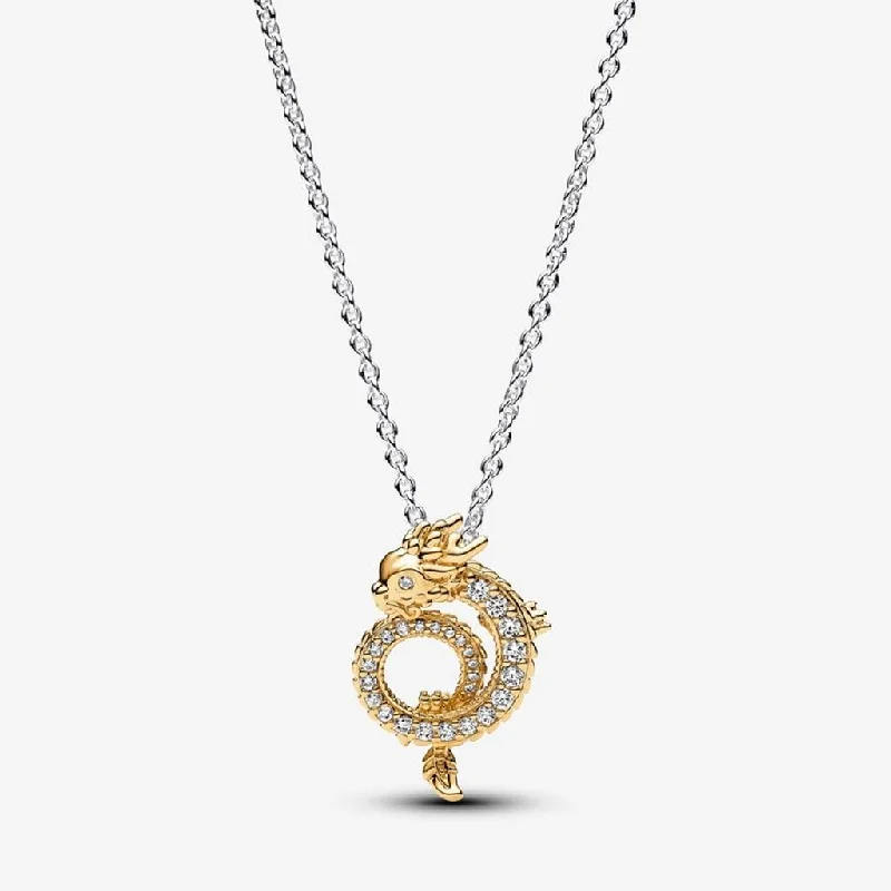 PANDORA : Two-tone Chinese Year of the Dragon Collier Necklace