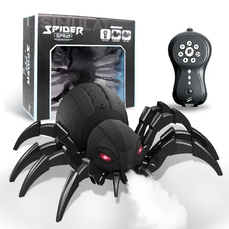 Realistic RC Spider Robot with LED Lights & Mist Spray