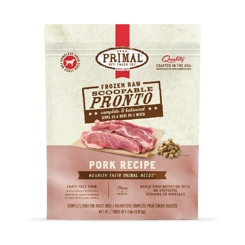 Frozen Raw Scoopable Pronto Dog Food <br> Pork Recipe