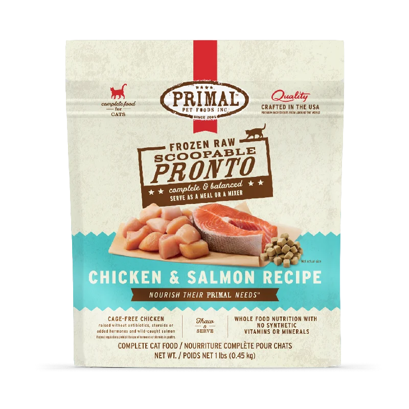 Frozen Raw Scoopable Pronto Cat Food <br> Chicken & Salmon Recipe