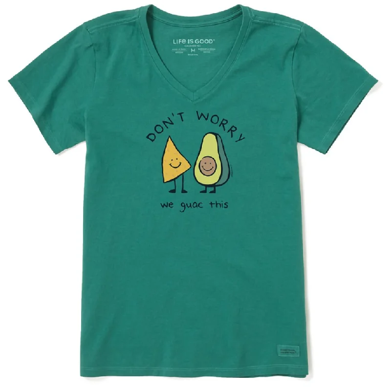 Life Is Good : Women's We Guac This Crusher Vee in Spruce Green