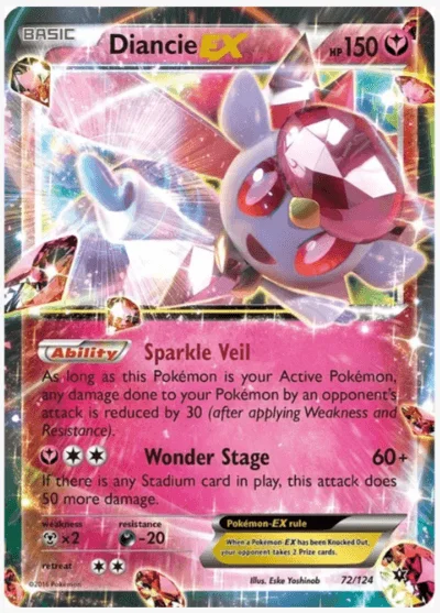 Diancie EX - XY - Fates Collide #72/124