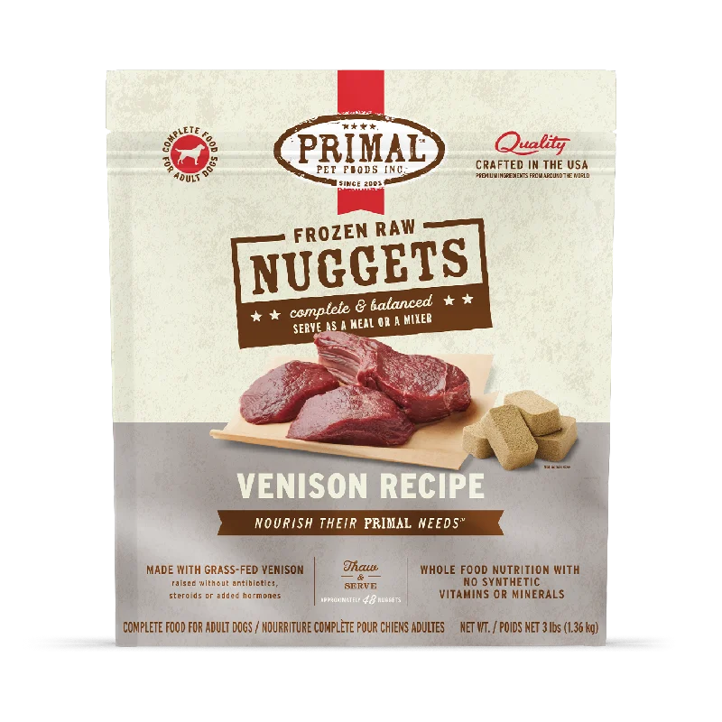 Frozen Raw Nuggets Dog Food <br> Venison Recipe