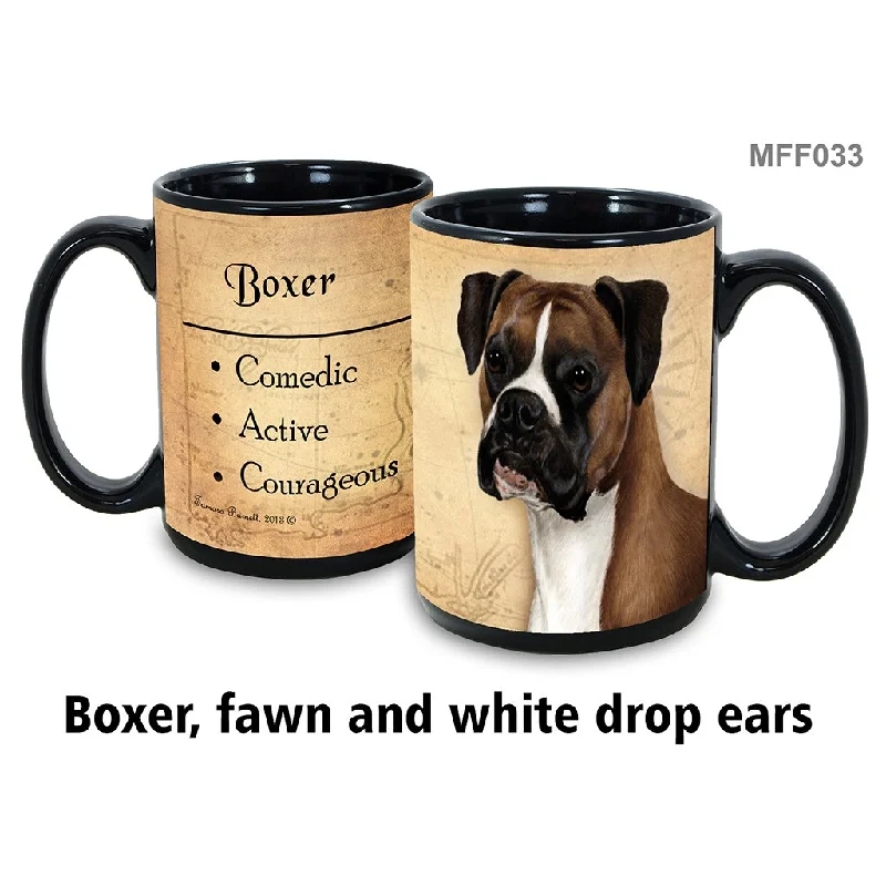 Pet Gift USA : Boxer Fawn Uncropped - Frise - My Faithful Friends Mug 15oz