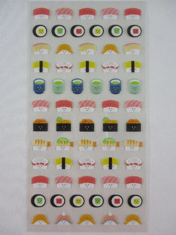 Cute Kawaii MW Sushi Rice ball Sticker Sheet - for Journal Planner Craft Organizer Schedule