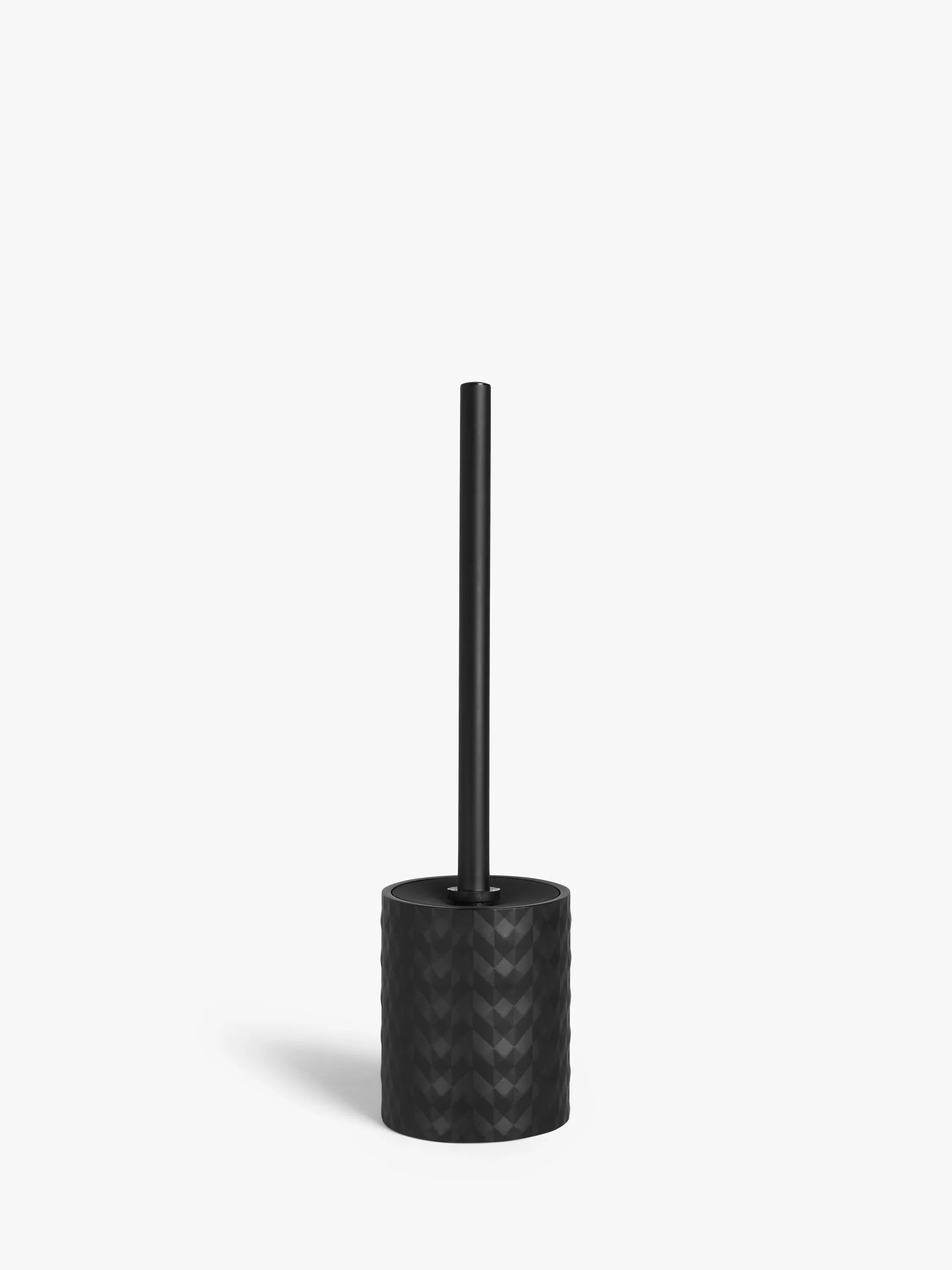 John Lewis Diamond Toilet Brush and Holder, Black