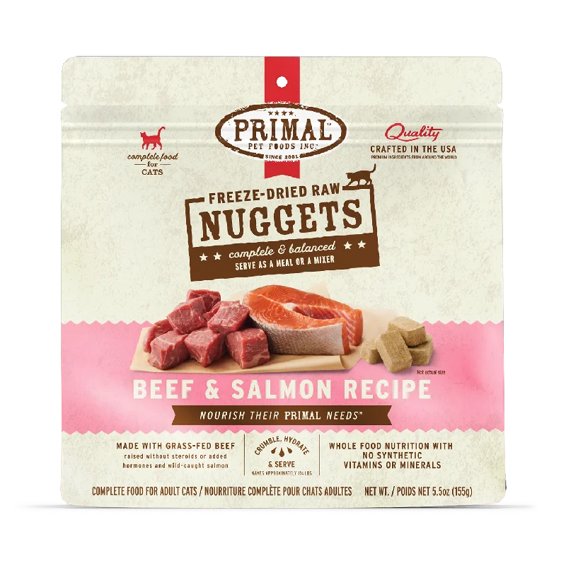 Freeze-Dried Raw Nuggets Cat Food <br> Beef & Salmon Recipe