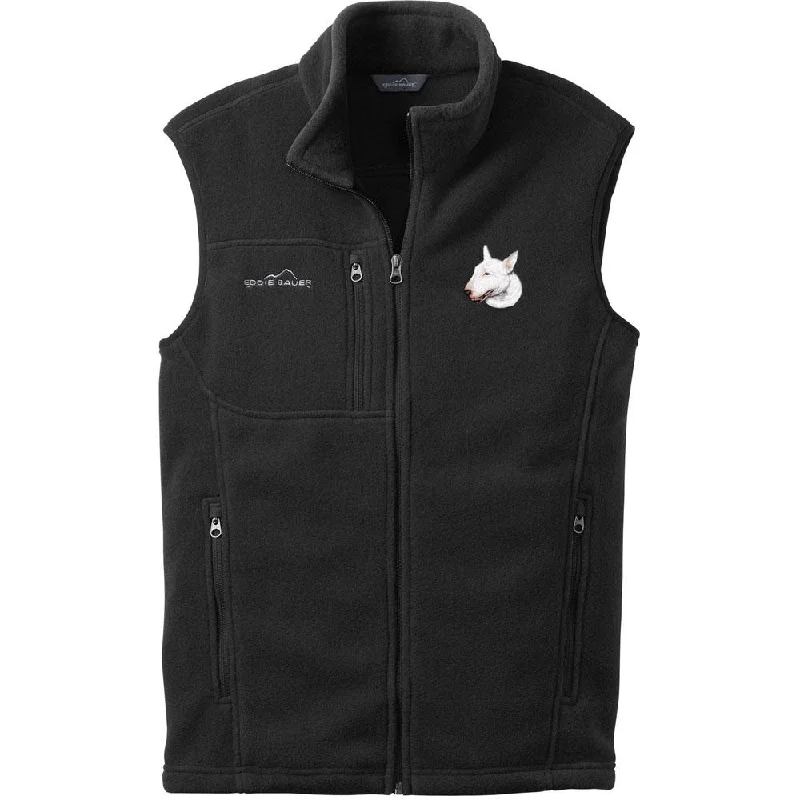 Bull Terrier Embroidered Mens Fleece Vest