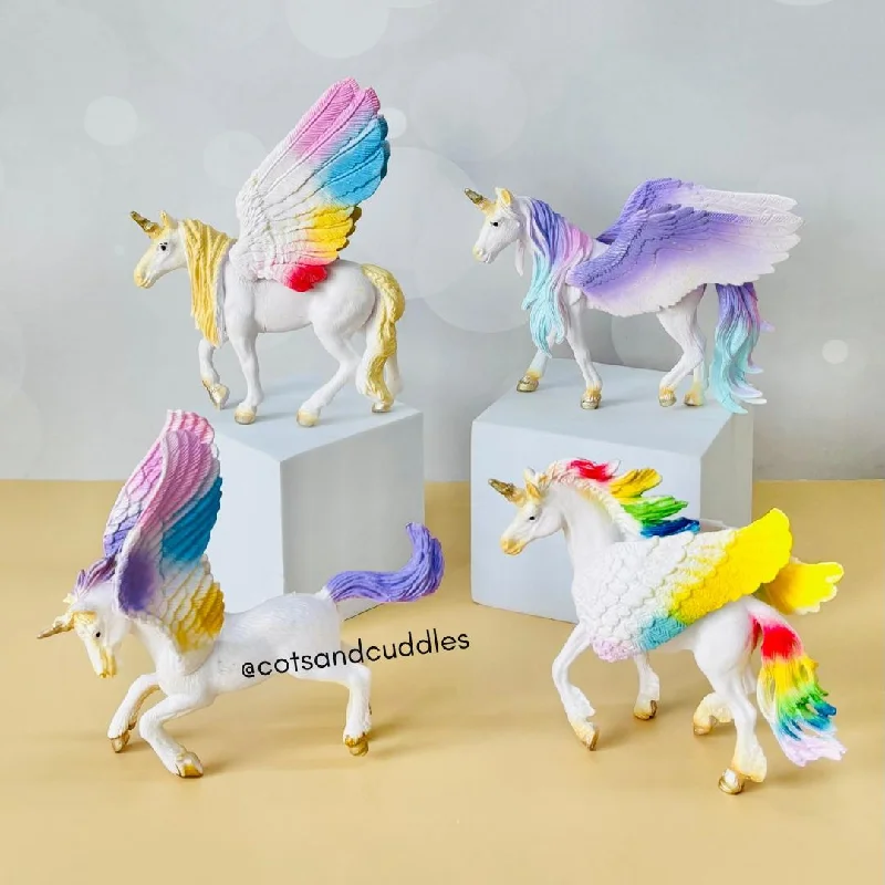 4pc Unicorn Pegasus Toy Set