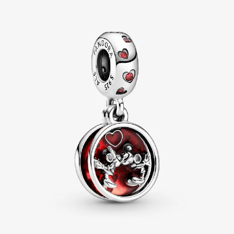 PANDORA : Disney Mickey Mouse & Minnie Mouse Love and Kisses Dangle Charm