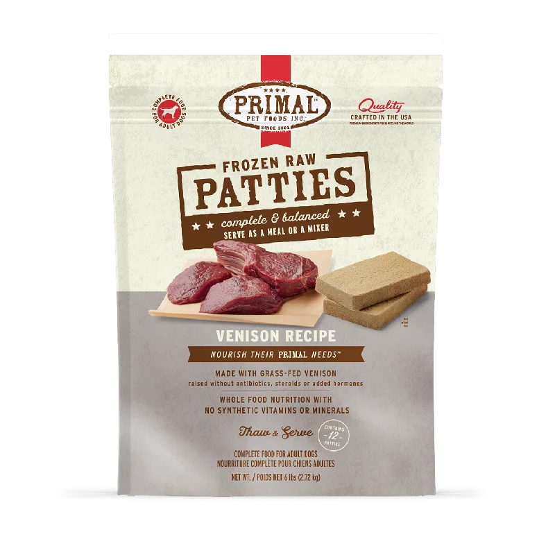 Frozen Raw Patties Dog Food <br> Venison Recipe