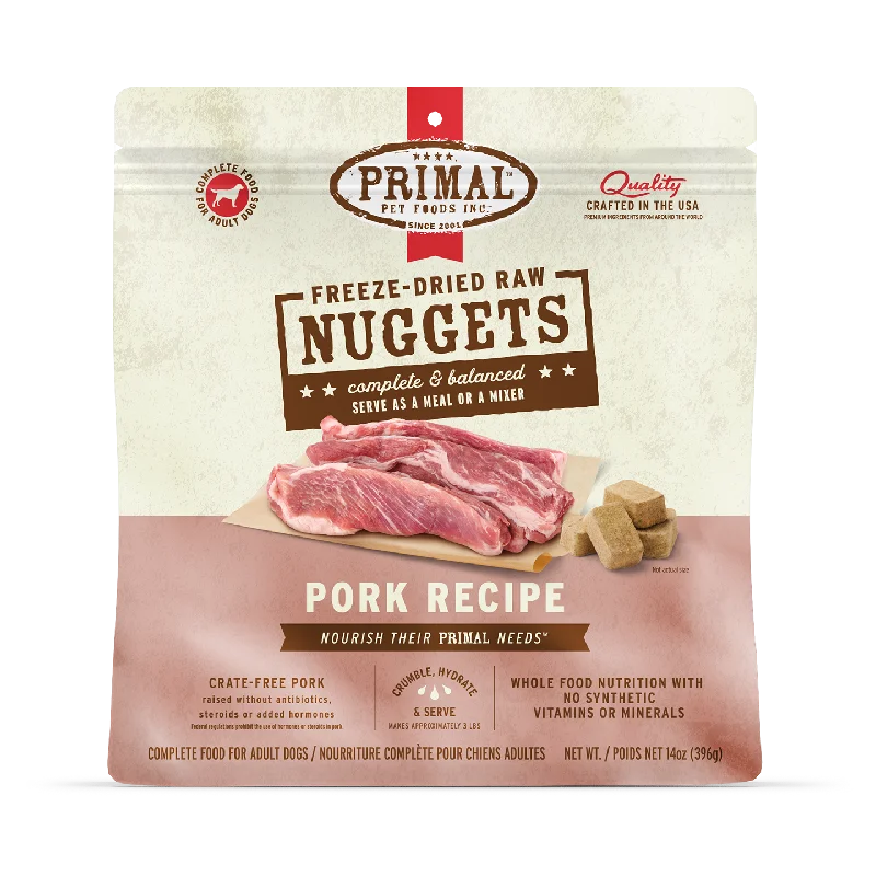 Freeze-Dried Raw Nuggets Dog Food <br> Pork Recipe