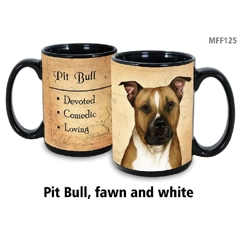 Pet Gift USA : Pit Bull - Natural Brown & White - My Faithful Friends Mug 15oz