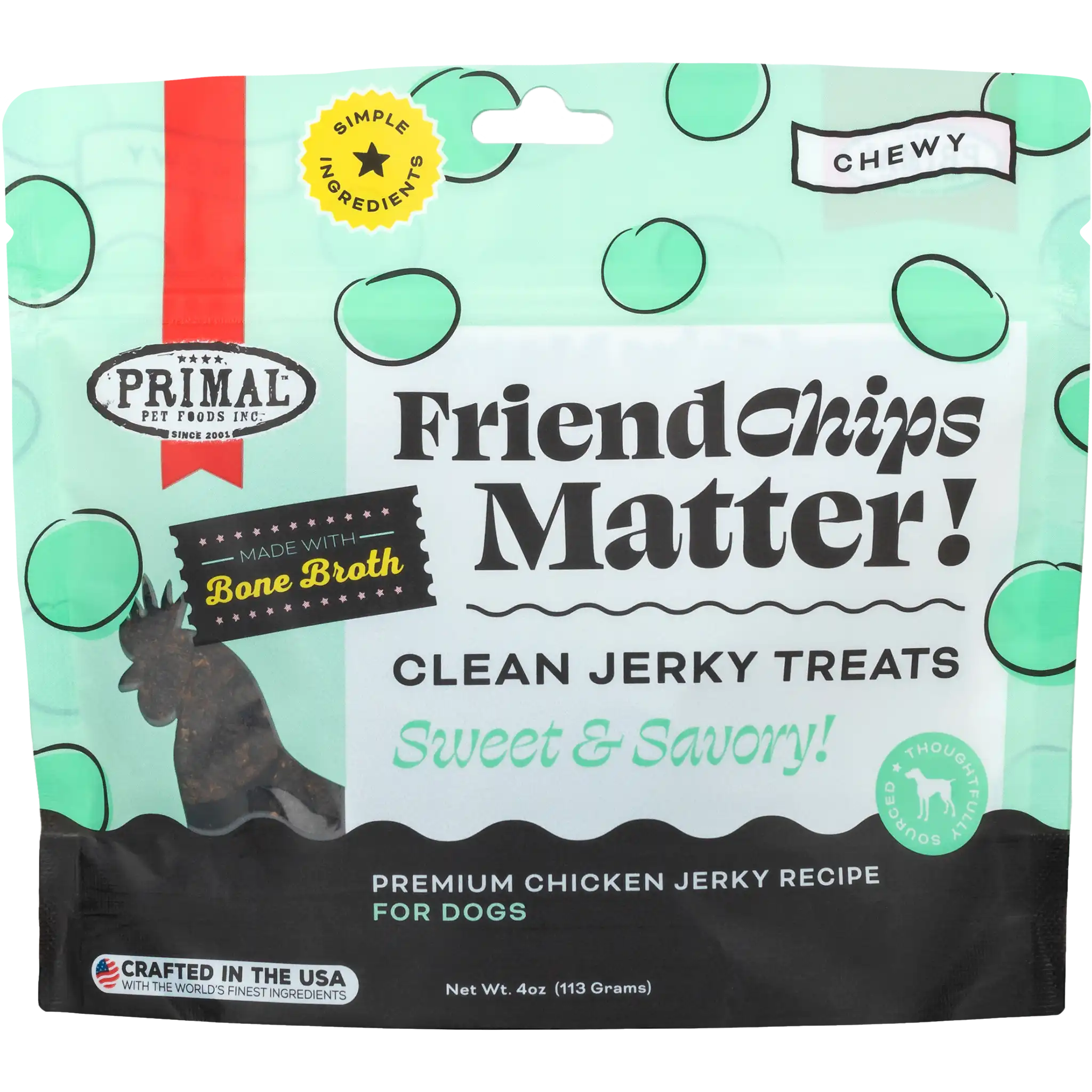 FriendChips Matter Jerky Treats for Dogs <br> Chicken Recipe