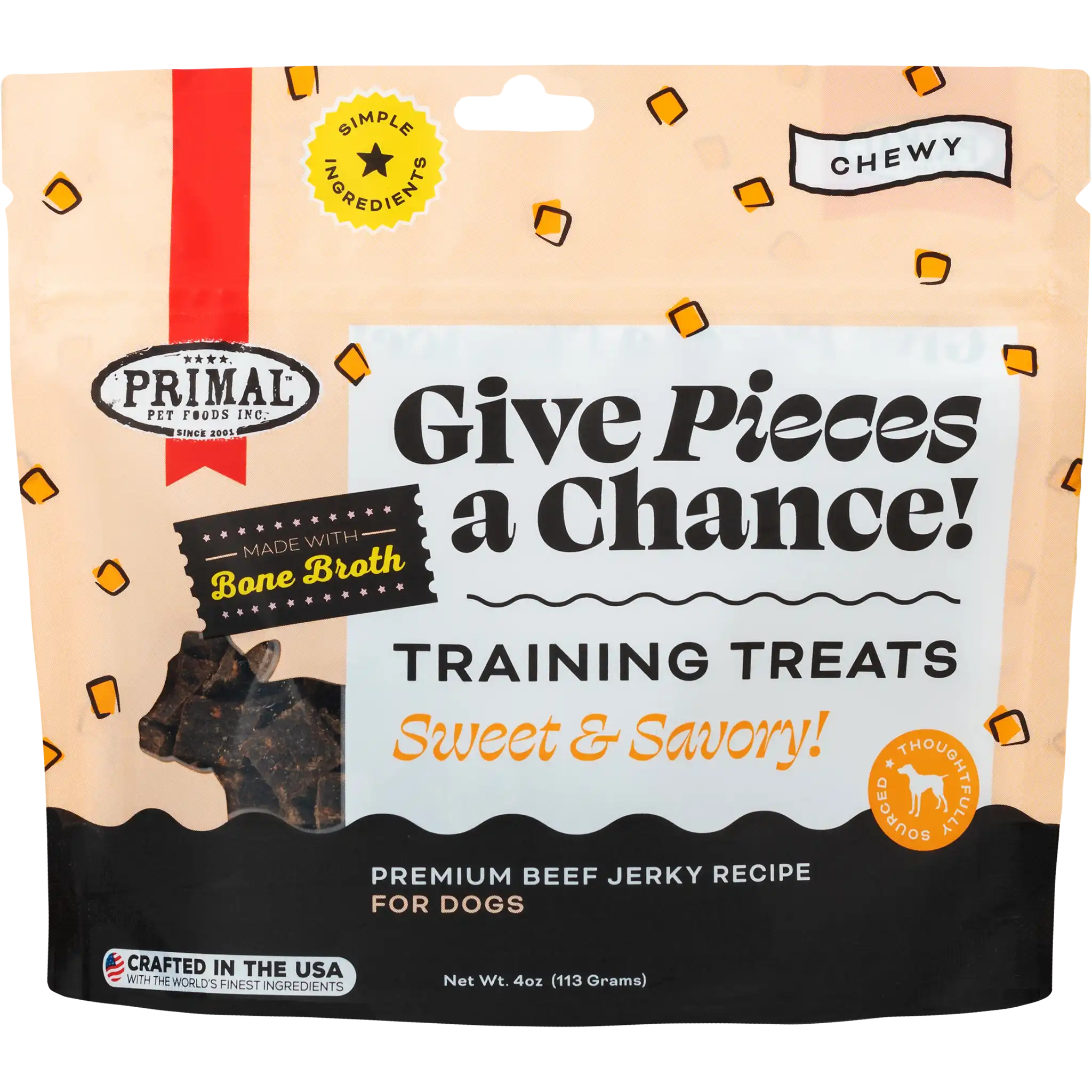 Give Pieces a Chance Jerky Treats for Dogs <br> Beef Recipe