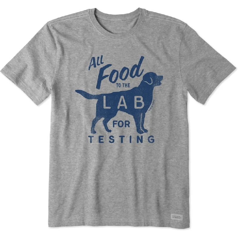 Life Is Good : Men's All Food to the Lab for Testing Crusher Tee in Heather Gray