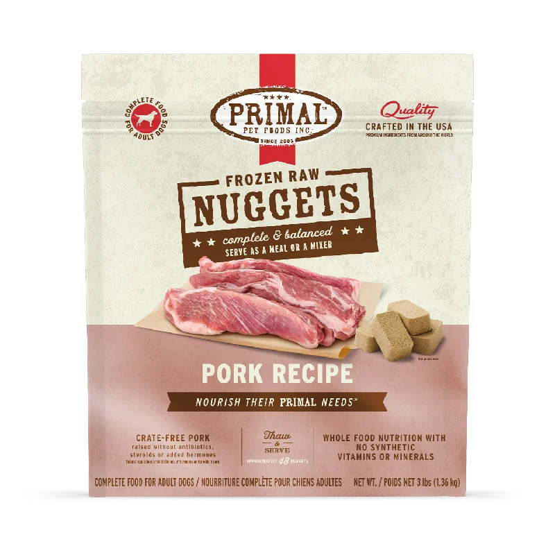 Frozen Raw Nuggets Dog Food <br> Pork Recipe