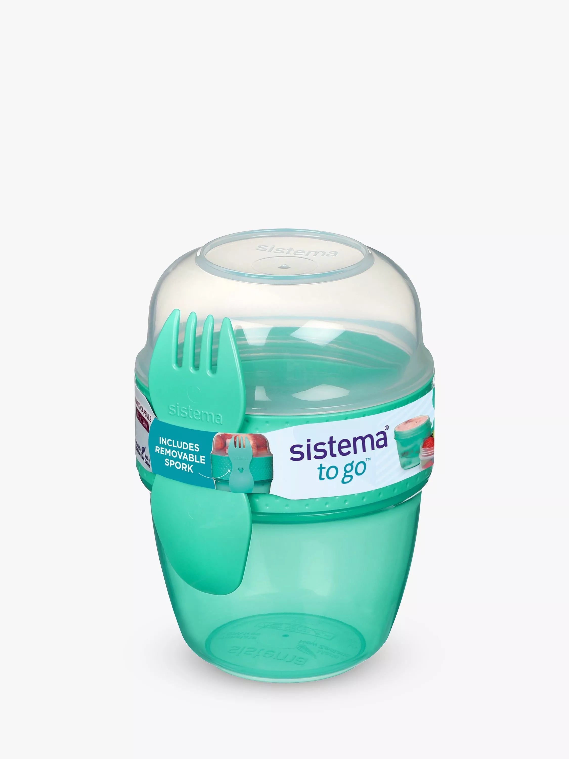 Sistema To-Go Snack Capsule & Spork, 515ml, Assorted