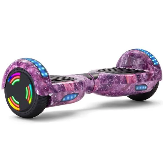 Premium Quality Segway Electric Hoverboard/Scooter with LED Lights (Purple Galaxy) (PREPAID ONLY)