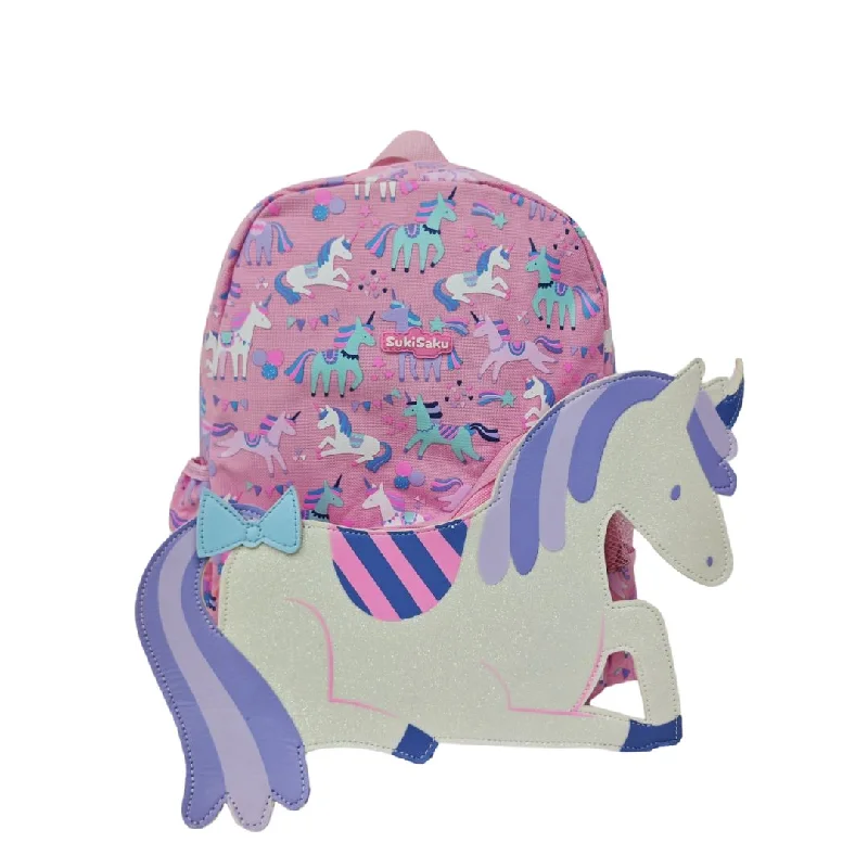 3D Design Backpack with Front Pocket for Kids (Unicorn)