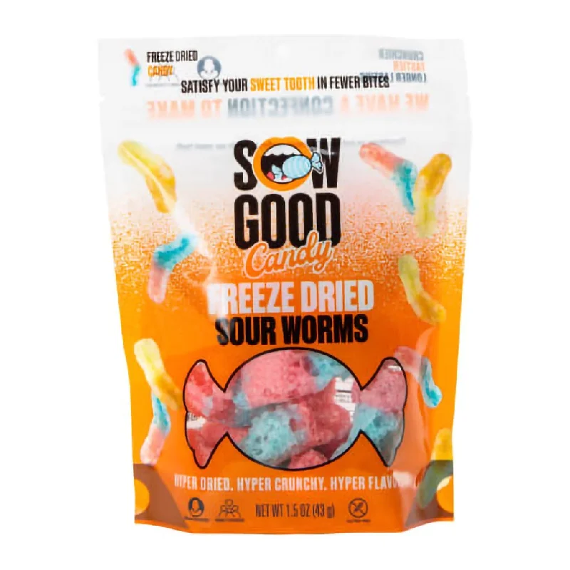 Sow Good Candy Freeze Dried : Sour Worms - 1.5oz