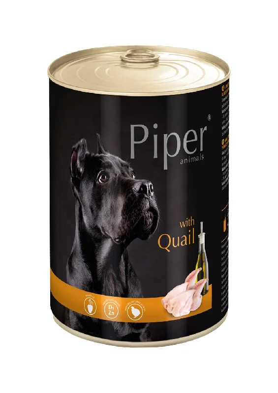 Piper dog wet food, tin - Quail