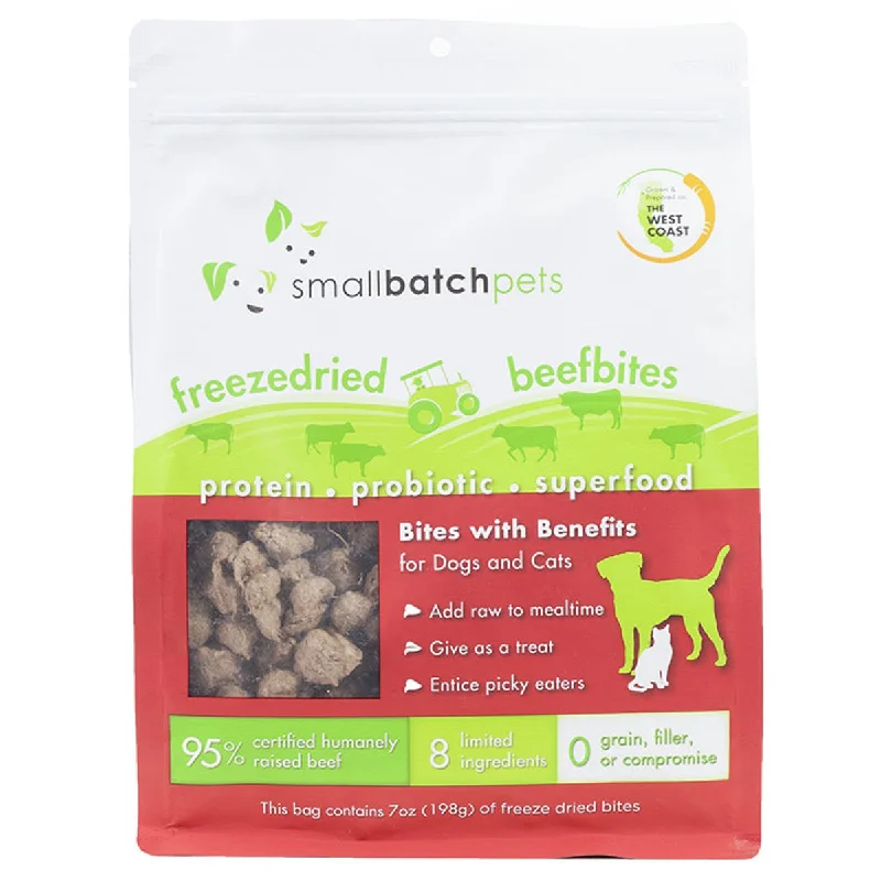 SmallBatch Freeze-Dried Beef Bites Dog & Cat Treats - 7oz