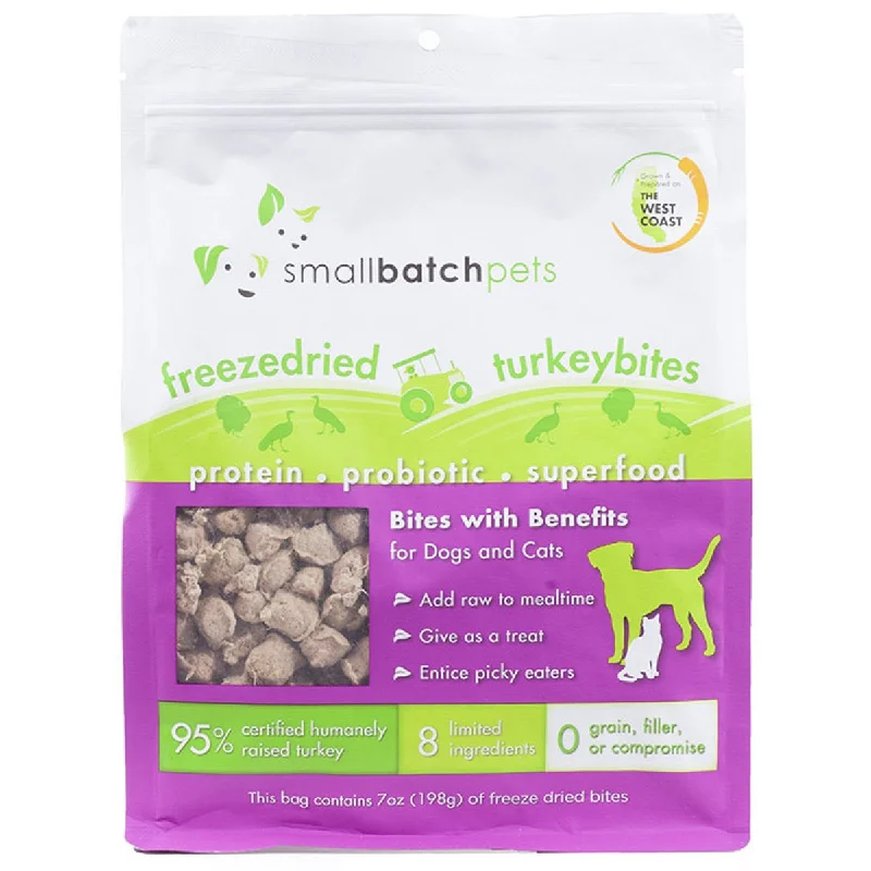 SmallBatch Freeze-Dried Turkey Bites Dog & Cat Treats - 7oz