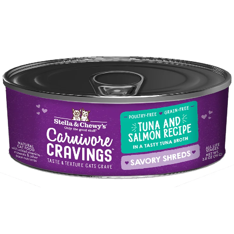 Stella & Chewy's Carnivore Cravings Savory Shreds Tuna & Salmon Cat Food