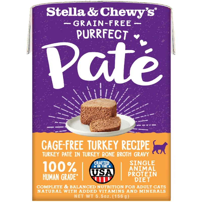 Stella & Chewy's Purrfect Pate Cage-Free Turkey Recipe Wet Cat Food - 5.5oz