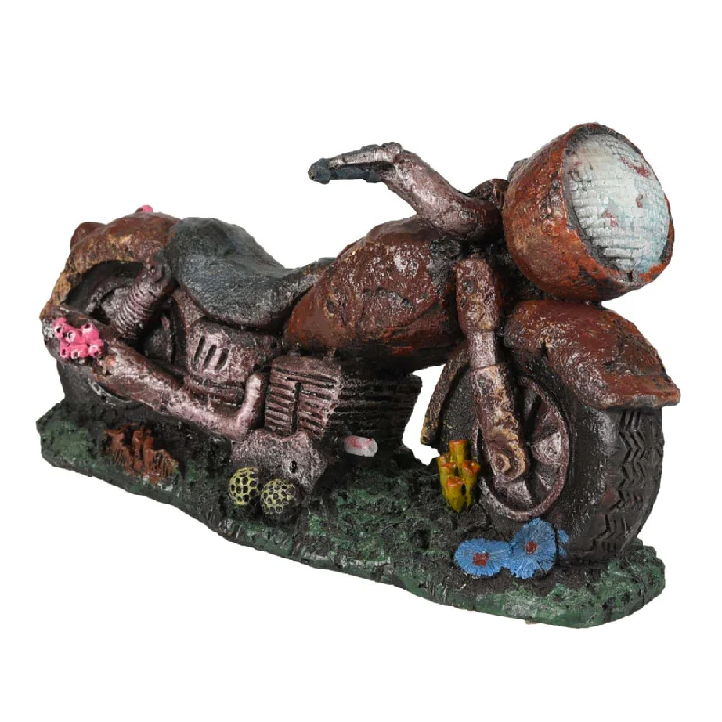 Flamingo Brown Motorcycle Aquarium Ornament